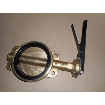 Brass Wafer Butterfly Valve with Lever Operator